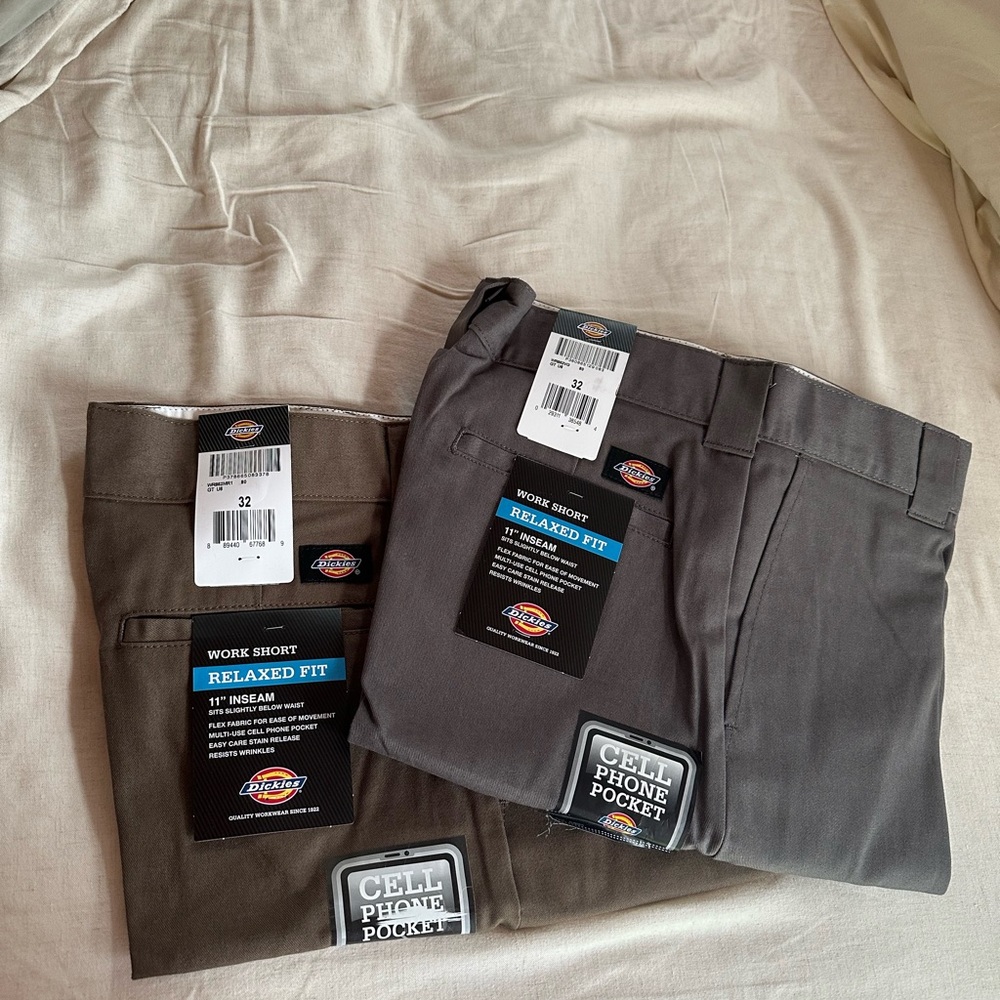 Dickies Relaxed Fit Work Shorts - grey and Brown